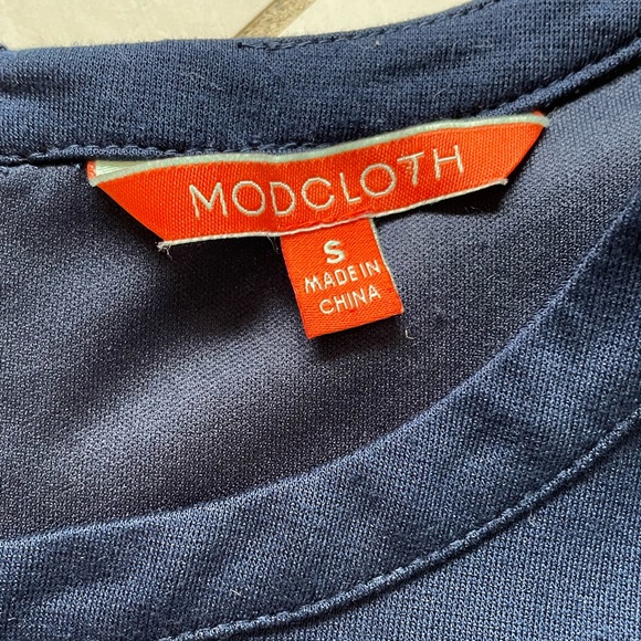 ModCloth Flower Dress Sz S Blue - Picture 4 of 6